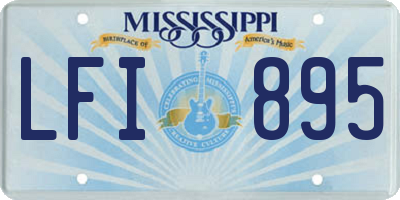 MS license plate LFI895