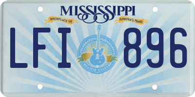 MS license plate LFI896