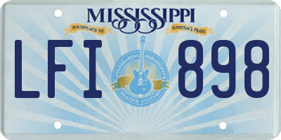 MS license plate LFI898