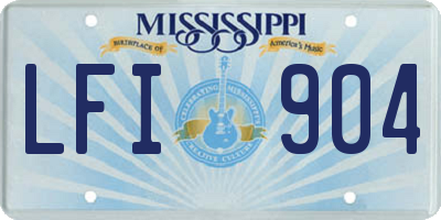 MS license plate LFI904