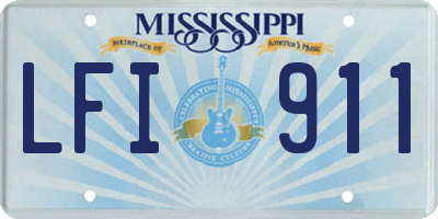 MS license plate LFI911