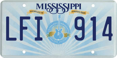MS license plate LFI914