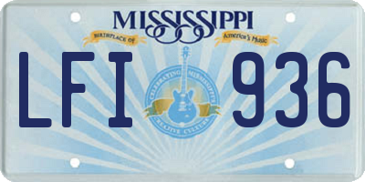 MS license plate LFI936