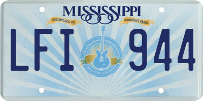 MS license plate LFI944