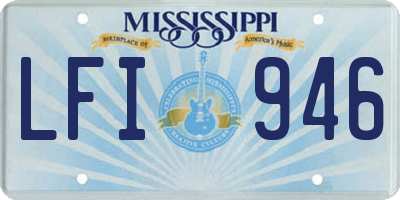 MS license plate LFI946