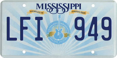MS license plate LFI949
