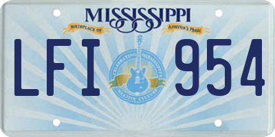 MS license plate LFI954