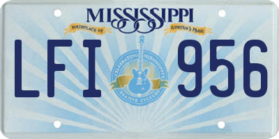 MS license plate LFI956