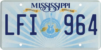 MS license plate LFI964