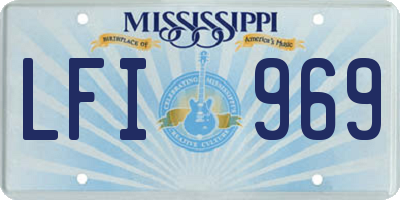 MS license plate LFI969