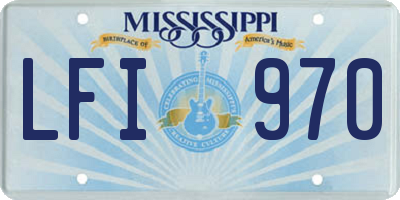 MS license plate LFI970