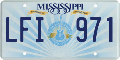 MS license plate LFI971