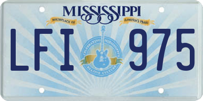 MS license plate LFI975