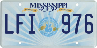MS license plate LFI976