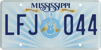 MS license plate LFJ044
