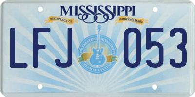 MS license plate LFJ053