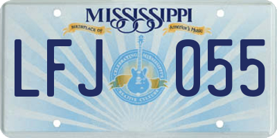 MS license plate LFJ055