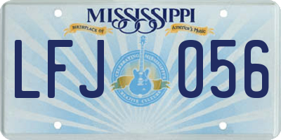 MS license plate LFJ056
