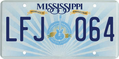 MS license plate LFJ064