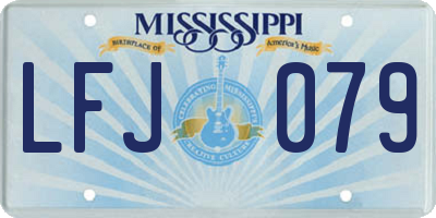 MS license plate LFJ079