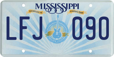 MS license plate LFJ090