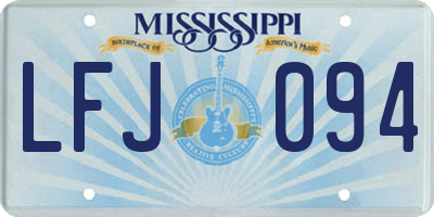 MS license plate LFJ094