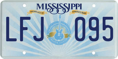 MS license plate LFJ095