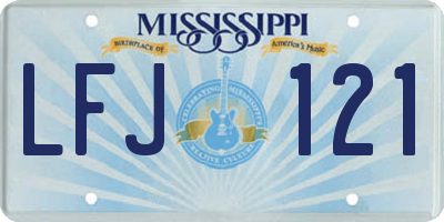 MS license plate LFJ121