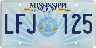 MS license plate LFJ125