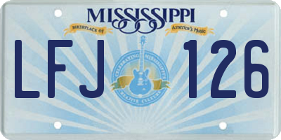 MS license plate LFJ126