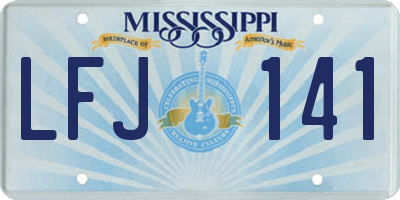 MS license plate LFJ141