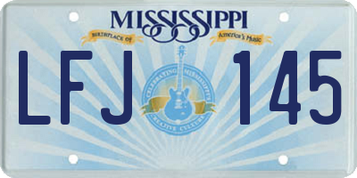 MS license plate LFJ145