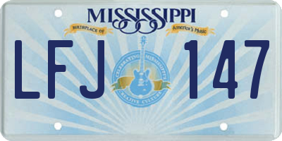 MS license plate LFJ147