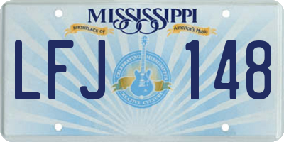 MS license plate LFJ148
