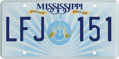 MS license plate LFJ151