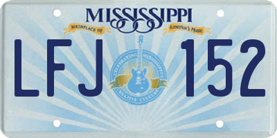 MS license plate LFJ152