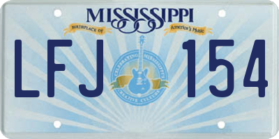 MS license plate LFJ154