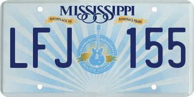 MS license plate LFJ155