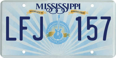 MS license plate LFJ157