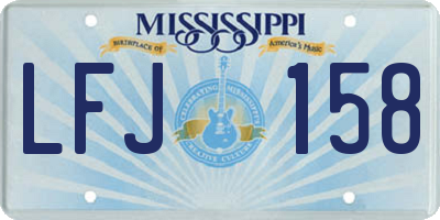 MS license plate LFJ158