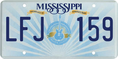 MS license plate LFJ159