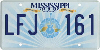 MS license plate LFJ161