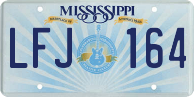 MS license plate LFJ164