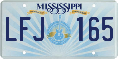 MS license plate LFJ165