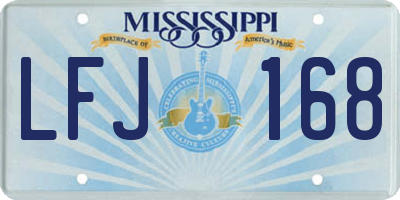MS license plate LFJ168