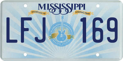 MS license plate LFJ169