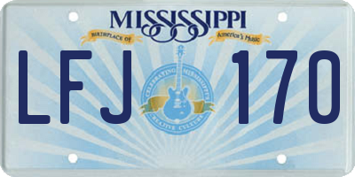 MS license plate LFJ170