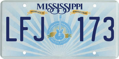 MS license plate LFJ173