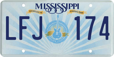 MS license plate LFJ174