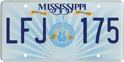 MS license plate LFJ175
